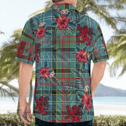 Scottish Clan Paisley District Tartan Scottish Lion Hawaiian Shirt | Tartan Plaid Shirt Scottish Plaid Tartan Plaid - ScotsTee - scotstee.com