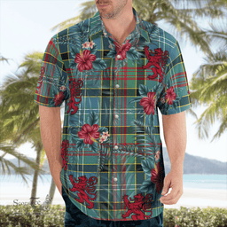 Scottish Clan Paisley District Tartan Scottish Lion Hawaiian Shirt | Tartan Plaid Shirt Scottish Plaid Tartan Plaid - ScotsTee - scotstee.com