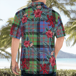 Scottish Clan MacDonald Ancient Tartan Scottish Lion Hawaiian Shirt | Tartan Plaid Shirt Scottish Plaid Tartan Plaid - ScotsTee - scotstee.com