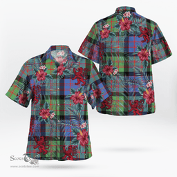 Scottish Clan MacDonald Ancient Tartan Scottish Lion Hawaiian Shirt | Tartan Plaid Shirt Scottish Plaid Tartan Plaid - ScotsTee - scotstee.com