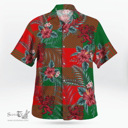 Scottish Clan Moncrieffe Tartan Scottish Lion Hawaiian Shirt | Tartan Plaid Shirt Scottish Plaid Tartan Plaid - ScotsTee - scotstee.com
