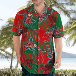 Scottish Clan Moncrieffe Tartan Scottish Lion Hawaiian Shirt | Tartan Plaid Shirt Scottish Plaid Tartan Plaid - ScotsTee - scotstee.com