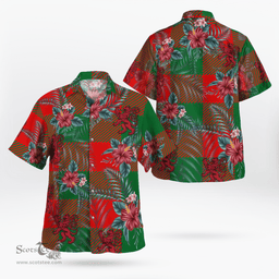 Scottish Clan Moncrieffe Tartan Scottish Lion Hawaiian Shirt | Tartan Plaid Shirt Scottish Plaid Tartan Plaid - ScotsTee - scotstee.com