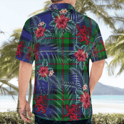Scottish Clan Robertson Hunting Modern Tartan Scottish Lion Hawaiian Shirt | Tartan Plaid Shirt Scottish Plaid Tartan Plaid - ScotsTee - scotstee.com