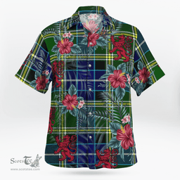 Scottish Clan MacKellar Tartan Scottish Lion Hawaiian Shirt | Tartan Plaid Shirt Scottish Plaid Tartan Plaid - ScotsTee - scotstee.com