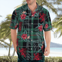 Scottish Clan MacAulay Hunting Ancient Tartan Scottish Lion Hawaiian Shirt | Tartan Plaid Shirt Scottish Plaid Tartan Plaid - ScotsTee - scotstee.com