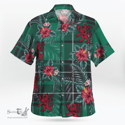 Scottish Clan MacLean Hunting Ancient Tartan Scottish Lion Hawaiian Shirt | Tartan Plaid Shirt Scottish Plaid Tartan Plaid - ScotsTee - scotstee.com