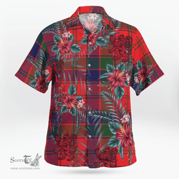 Scottish Clan Robertson Modern Tartan Scottish Lion Hawaiian Shirt | Tartan Plaid Shirt Scottish Plaid Tartan Plaid - ScotsTee - scotstee.com