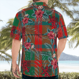 Scottish Clan McIlvian Tartan Scottish Lion Hawaiian Shirt | Tartan Plaid Shirt Scottish Plaid Tartan Plaid - ScotsTee - scotstee.com