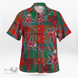 Scottish Clan McIlvian Tartan Scottish Lion Hawaiian Shirt | Tartan Plaid Shirt Scottish Plaid Tartan Plaid - ScotsTee - scotstee.com
