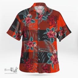 Scottish Clan Rob Roy MacGregor Ancient Tartan Scottish Lion Hawaiian Shirt | Tartan Plaid Shirt Scottish Plaid Tartan Plaid - ScotsTee - scotstee.com