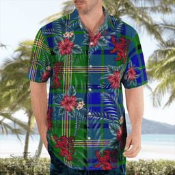Scottish Clan Maitland Tartan Scottish Lion Hawaiian Shirt | Tartan Plaid Shirt Scottish Plaid Tartan Plaid - ScotsTee - scotstee.com