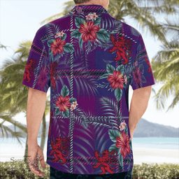 Scottish Clan Pride of Glencoe Tartan Scottish Lion Hawaiian Shirt | Tartan Plaid Shirt Scottish Plaid Tartan Plaid - ScotsTee - scotstee.com