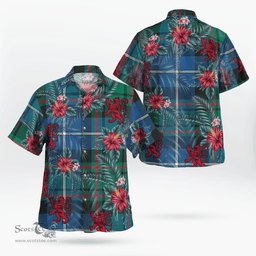 Scottish Clan MacRae Hunting Ancient Tartan Scottish Lion Hawaiian Shirt | Tartan Plaid Shirt Scottish Plaid Tartan Plaid - ScotsTee - scotstee.com