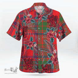 Scottish Clan Ross Modern Tartan Scottish Lion Hawaiian Shirt | Tartan Plaid Shirt Scottish Plaid Tartan Plaid - ScotsTee - scotstee.com