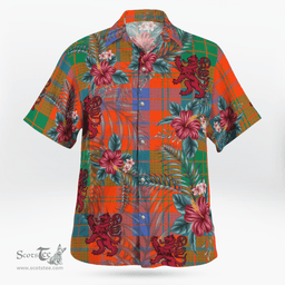 Scottish Clan Ross Ancient Tartan Scottish Lion Hawaiian Shirt | Tartan Plaid Shirt Scottish Plaid Tartan Plaid - ScotsTee - scotstee.com