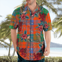 Scottish Clan Ross Ancient Tartan Scottish Lion Hawaiian Shirt | Tartan Plaid Shirt Scottish Plaid Tartan Plaid - ScotsTee - scotstee.com