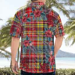 Scottish Clan Ogilvie of Airlie Ancient Tartan Scottish Lion Hawaiian Shirt | Tartan Plaid Shirt Scottish Plaid Tartan Plaid - ScotsTee - scotstee.com
