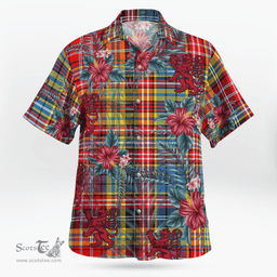 Scottish Clan Ogilvie of Airlie Ancient Tartan Scottish Lion Hawaiian Shirt | Tartan Plaid Shirt Scottish Plaid Tartan Plaid - ScotsTee - scotstee.com