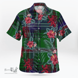 Scottish Clan Kirby Tartan Scottish Lion Hawaiian Shirt | Tartan Plaid Shirt Scottish Plaid Tartan Plaid - ScotsTee - scotstee.com