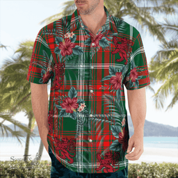 Scottish Clan Prince of Wales Tartan Scottish Lion Hawaiian Shirt | Tartan Plaid Shirt Scottish Plaid Tartan Plaid - ScotsTee - scotstee.com