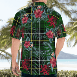 Scottish Clan MacAlpin Modern Tartan Scottish Lion Hawaiian Shirt | Tartan Plaid Shirt Scottish Plaid Tartan Plaid - ScotsTee - scotstee.com