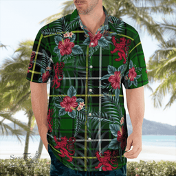 Scottish Clan MacAlpin Modern Tartan Scottish Lion Hawaiian Shirt | Tartan Plaid Shirt Scottish Plaid Tartan Plaid - ScotsTee - scotstee.com