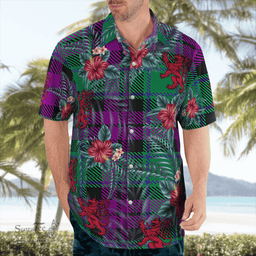 Scottish Clan MacArthur ??? Milton Tartan Scottish Lion Hawaiian Shirt | Tartan Plaid Shirt Scottish Plaid Tartan Plaid - ScotsTee - scotstee.com