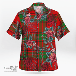 Scottish Clan Maxwell Tartan Scottish Lion Hawaiian Shirt | Tartan Plaid Shirt Scottish Plaid Tartan Plaid - ScotsTee - scotstee.com