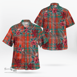Scottish Clan MacDougall Ancient Tartan Scottish Lion Hawaiian Shirt | Tartan Plaid Shirt Scottish Plaid Tartan Plaid - ScotsTee - scotstee.com