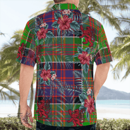 Scottish Clan MacDonald of Scottish Clanranald Tartan Scottish Lion Hawaiian Shirt | Tartan Plaid Shirt Scottish Plaid Tartan Plaid - ScotsTee - scotstee.com