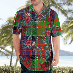 Scottish Clan MacDonald of Scottish Clanranald Tartan Scottish Lion Hawaiian Shirt | Tartan Plaid Shirt Scottish Plaid Tartan Plaid - ScotsTee - scotstee.com