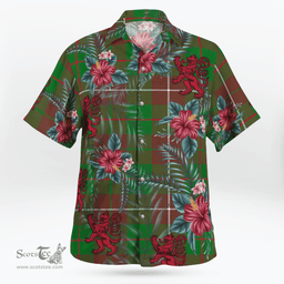 Scottish Clan MacKinnon Hunting Modern Tartan Scottish Lion Hawaiian Shirt | Tartan Plaid Shirt Scottish Plaid Tartan Plaid - ScotsTee - scotstee.com