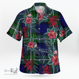 Scottish Clan Meldrum Forbes Tartan Scottish Lion Hawaiian Shirt | Tartan Plaid Shirt Scottish Plaid Tartan Plaid - ScotsTee - scotstee.com