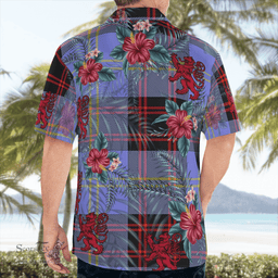 Scottish Clan Scottish Clan Rutherford Tartan Scottish Lion Hawaiian Shirt | Tartan Plaid Shirt Scottish Plaid Tartan Plaid - ScotsTee - scotstee.com