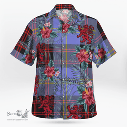 Scottish Clan Scottish Clan Rutherford Tartan Scottish Lion Hawaiian Shirt | Tartan Plaid Shirt Scottish Plaid Tartan Plaid - ScotsTee - scotstee.com