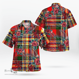 Scottish Clan MacGill Modern Tartan Scottish Lion Hawaiian Shirt | Tartan Plaid Shirt Scottish Plaid Tartan Plaid - ScotsTee - scotstee.com