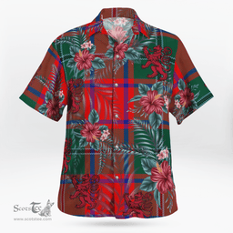 Scottish Clan MacPhail Tartan Scottish Lion Hawaiian Shirt | Tartan Plaid Shirt Scottish Plaid Tartan Plaid - ScotsTee - scotstee.com