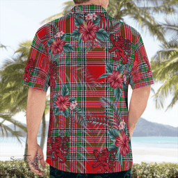 Scottish Clan MacBain Tartan Scottish Lion Hawaiian Shirt | Tartan Plaid Shirt Scottish Plaid Tartan Plaid - ScotsTee - scotstee.com