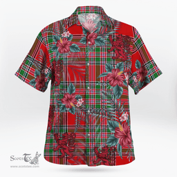 Scottish Clan MacBain Tartan Scottish Lion Hawaiian Shirt | Tartan Plaid Shirt Scottish Plaid Tartan Plaid - ScotsTee - scotstee.com