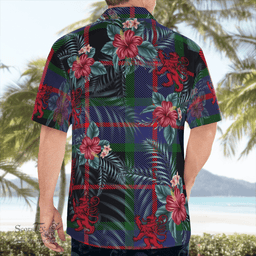 Scottish Clan Nairn Tartan Scottish Lion Hawaiian Shirt | Tartan Plaid Shirt Scottish Plaid Tartan Plaid - ScotsTee - scotstee.com