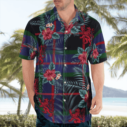 Scottish Clan Nairn Tartan Scottish Lion Hawaiian Shirt | Tartan Plaid Shirt Scottish Plaid Tartan Plaid - ScotsTee - scotstee.com