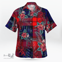 Scottish Clan MacLachlan Modern Tartan Scottish Lion Hawaiian Shirt | Tartan Plaid Shirt Scottish Plaid Tartan Plaid - ScotsTee - scotstee.com