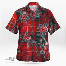 Scottish Clan Munro Modern 1 Tartan Scottish Lion Hawaiian Shirt | Tartan Plaid Shirt Scottish Plaid Tartan Plaid - ScotsTee - scotstee.com