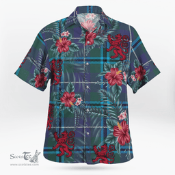 Scottish Clan Sandilands (Douglas) Tartan Scottish Lion Hawaiian Shirt | Tartan Plaid Shirt Scottish Plaid Tartan Plaid - ScotsTee - scotstee.com