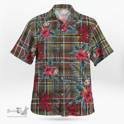 Scottish Clan Scott Green Weathered Tartan Scottish Lion Hawaiian Shirt | Tartan Plaid Shirt Scottish Plaid Tartan Plaid - ScotsTee - scotstee.com