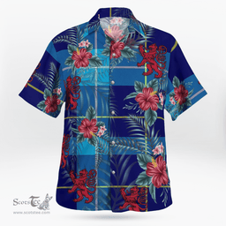 Scottish Clan McKerrell Tartan Scottish Lion Hawaiian Shirt | Tartan Plaid Shirt Scottish Plaid Tartan Plaid - ScotsTee - scotstee.com