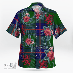 Scottish Clan Shaw Modern Tartan Scottish Lion Hawaiian Shirt | Tartan Plaid Shirt Scottish Plaid Tartan Plaid - ScotsTee - scotstee.com