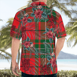 Scottish Clan MacAulay Modern Tartan Scottish Lion Hawaiian Shirt | Tartan Plaid Shirt Scottish Plaid Tartan Plaid - ScotsTee - scotstee.com