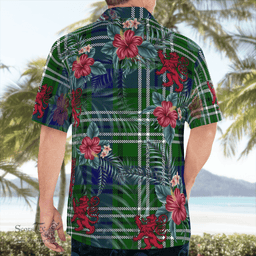 Scottish Clan Purves (Tweedside) Tartan Scottish Lion Hawaiian Shirt | Tartan Plaid Shirt Scottish Plaid Tartan Plaid - ScotsTee - scotstee.com